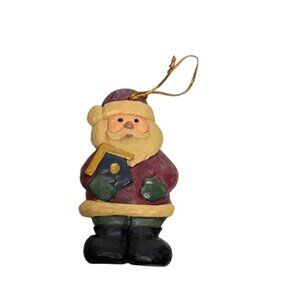 Handcrafted Abbott Collection Santa Claus Hanging Ornament
